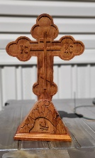 Russian cross on stand